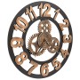 Reloj de pared de metal dorado y negro 58 cm de vidaXL, Relojes de pared - Ref: Foro24-283861, Precio: 58,49 €, Descuento: %