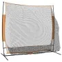 Schwarzes und orangefarbenes Golf-Trainingsnetz aus Polyester, 215 x 107 x 216 cm von , Golf-Lernmaterial - Ref: Foro24-93753...