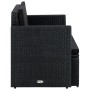 2-seater garden sofa with black synthetic rattan cushions by , Outdoor sofas - Ref: Foro24-45784, Price: 196,83 €, Discount: %