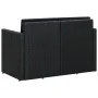2-seater garden sofa with black synthetic rattan cushions by , Outdoor sofas - Ref: Foro24-45784, Price: 193,29 €, Discount: %