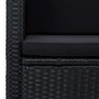 2-seater garden sofa with black synthetic rattan cushions by , Outdoor sofas - Ref: Foro24-45784, Price: 196,83 €, Discount: %