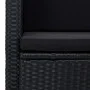 2-seater garden sofa with black synthetic rattan cushions by , Outdoor sofas - Ref: Foro24-45784, Price: 193,29 €, Discount: %