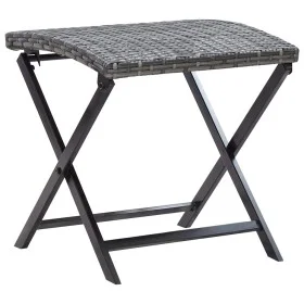 Grauer Klapphocker aus synthetischem Rattan von , Hocker für den Außenbereich - Ref: Foro24-45773, Preis: 48,02 €, Rabatt: %
