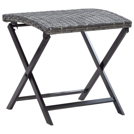 Grauer Klapphocker aus synthetischem Rattan von , Hocker für den Außenbereich - Ref: Foro24-45773, Preis: 48,98 €, Rabatt: %