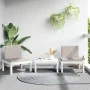 Garden furniture set 3 pieces with white PP cushions by , Garden sets - Ref: Foro24-3203732, Price: 159,73 €, Discount: %