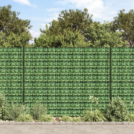 Panel de valla de PVC verde 70x0,19 m