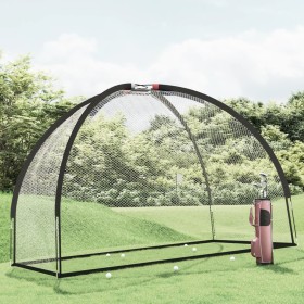 Black polyester golf training net 300x150x210 cm by , Golf learning material - Ref: Foro24-93752, Price: 101,53 €, Discount: %
