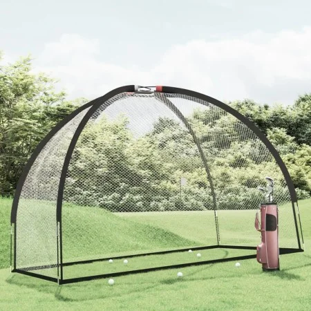 Black polyester golf training net 300x150x210 cm by , Golf learning material - Ref: Foro24-93752, Price: 99,09 €, Discount: %