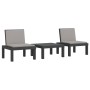 3-teiliges Gartenmöbel-Set und anthrazitgraue PP-Kissen von , Gartensets - Ref: Foro24-3203731, Preis: 179,95 €, Rabatt: %