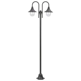 Garden street lamp with 2 bronze-colored aluminum lights E27 220 cm by , Outdoor lighting - Ref: Foro24-44209, Price: 130,76 ...