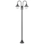 Farola de jardín con 2 luces aluminio color bronce E27 220 cm de , Iluminación de exterior - Ref: Foro24-44209, Precio: 130,8...