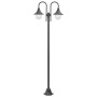 Garden street lamp with 2 bronze-colored aluminum lights E27 220 cm by , Outdoor lighting - Ref: Foro24-44209, Price: 133,55 ...