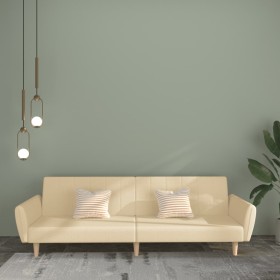 Zweiplätziges Schlafsofa aus cremefarbenem Stoff. von , Sofas - Ref: Foro24-375855, Preis: 273,54 €, Rabatt: %