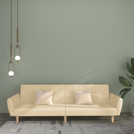 Sofá cama de 2 plazas tela color crema by , Sofas - Ref: Foro24-375855, Price: 273,54 €, Discount: %