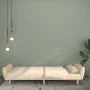 Zweiplätziges Schlafsofa aus cremefarbenem Stoff. von , Sofas - Ref: Foro24-375855, Preis: 268,81 €, Rabatt: %