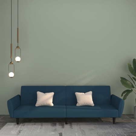 Zweiplätziges Schlafsofa aus blauem Samt von , Sofas - Ref: Foro24-375857, Preis: 269,53 €, Rabatt: %