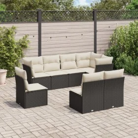 Set de sofás de jardín 8 piezas y cojines ratán sintético negro by , Garden sets - Ref: Foro24-3249595, Price: 463,59 €, Disc...