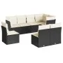 Set de sofás de jardín 8 piezas y cojines ratán sintético negro by , Garden sets - Ref: Foro24-3249595, Price: 463,76 €, Disc...