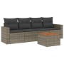 Juego de sofás jardín con cojines 5 pzas ratán sintético gris by , Garden sets - Ref: Foro24-3224002, Price: 282,10 €, Discou...