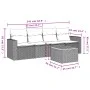 Gartenmöbel-Set, 5-teilig, mit schwarzen Polstern aus synthetischem Rattan. von , Gartensets - Ref: Foro24-3223997, Preis: 30...