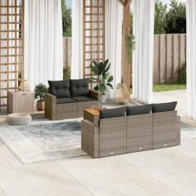 Gartenmöbel-Set, 6-teilig, mit grauen Polstern aus synthetischem Rattan. von , Gartensets - Ref: Foro24-3224009, Preis: 384,3...