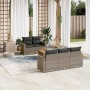Gartenmöbel-Set, 6-teilig, mit grauen Polstern aus synthetischem Rattan. von , Gartensets - Ref: Foro24-3224009, Preis: 377,7...