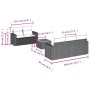 Gartenmöbel-Set, 6-teilig, mit grauen Polstern aus synthetischem Rattan. von , Gartensets - Ref: Foro24-3224009, Preis: 377,7...