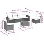 Garten-Essgruppe 7-teilig mit schwarzen Polstern aus synthetischem Rattan von , Gartensets - Ref: Foro24-3224068, Preis: 373,...