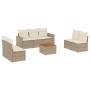 Juego de sofás de jardín con cojines beige 8 pzas ratán PE by , Garden sets - Ref: Foro24-3224077, Price: 476,73 €, Discount: %