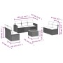 Juego de sofás de jardín con cojines beige 8 pzas ratán PE by , Garden sets - Ref: Foro24-3224077, Price: 476,73 €, Discount: %