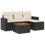 Gartenmöbel-Set, 5-teilig, mit schwarzen Polstern aus synthetischem Rattan. von , Gartensets - Ref: Foro24-3224089, Preis: 26...