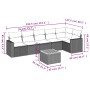 Set de comedor de jardín 7 pzas y cojines ratán sintético negro by , Garden sets - Ref: Foro24-3224130, Price: 434,80 €, Disc...