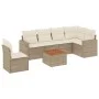 Gartensofagarnitur 7-teilig mit Kissen aus synthetischem Rattan in Beige. von , Gartensets - Ref: Foro24-3224147, Preis: 467,...