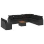 Set de sofás de jardín 11 pzas y cojines ratán sintético negro by , Garden sets - Ref: Foro24-3224193, Price: 703,32 €, Disco...