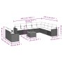 Set de sofás de jardín 11 pzas y cojines ratán sintético negro by , Garden sets - Ref: Foro24-3224193, Price: 687,24 €, Disco...