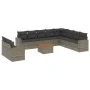 Set de sofás de jardín 11 pzas y cojines ratán sintético gris by , Garden sets - Ref: Foro24-3224198, Price: 653,05 €, Discou...