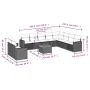 Set de sofás de jardín 11 pzas y cojines ratán sintético gris by , Garden sets - Ref: Foro24-3224198, Price: 653,05 €, Discou...