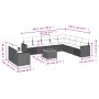 Set de sofás de jardín 11 pzas y cojines ratán sintético gris by , Garden sets - Ref: Foro24-3224198, Price: 652,07 €, Discou...