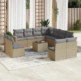Set de sofás de jardín 12 pzas y cojines ratán sintético marrón by , Garden sets - Ref: Foro24-3219129, Price: 709,31 €, Disc...