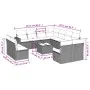 Set de sofás de jardín 12 pzas y cojines ratán sintético marrón by , Garden sets - Ref: Foro24-3219129, Price: 709,31 €, Disc...