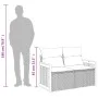 Sofá de jardín con cojines 2 plazas ratán sintético gris by , Outdoor sofas - Ref: Foro24-366130, Price: 166,44 €, Discount: %