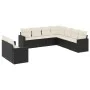 Set de sofás de jardín 8 piezas y cojines ratán sintético negro by , Garden sets - Ref: Foro24-3219136, Price: 553,33 €, Disc...
