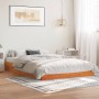 Estructura de cama madera maciza pino marrón cera 160x200 cm de , Camas y somieres - Ref: Foro24-844816, Precio: 132,01 €, De...