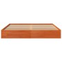 Estructura de cama madera maciza pino marrón cera 160x200 cm de , Camas y somieres - Ref: Foro24-844816, Precio: 132,01 €, De...