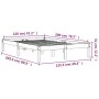 Bettgestell aus massivem, wachsbraunem Kiefernholz, 120 x 200 cm von , Betten und Lattenroste - Ref: Foro24-844854, Preis: 80...