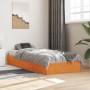 Wachsbrauner Bettrahmen aus massivem Kiefernholz, 90 x 190 cm von , Betten und Lattenroste - Ref: Foro24-844823, Preis: 75,50...