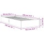 Wachsbrauner Bettrahmen aus massivem Kiefernholz, 90 x 190 cm von , Betten und Lattenroste - Ref: Foro24-844823, Preis: 75,50...