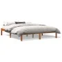 Bettgestell aus massivem Kiefernholz in Wachsbraun, 160 x 200 cm von , Betten und Lattenroste - Ref: Foro24-844863, Preis: 88...