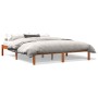 Estructura de cama madera maciza pino marrón cera 160x200 cm de , Camas y somieres - Ref: Foro24-844863, Precio: 89,19 €, Des...