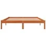 Bettgestell aus massivem Kiefernholz in Wachsbraun, 160 x 200 cm von , Betten und Lattenroste - Ref: Foro24-844863, Preis: 88...
